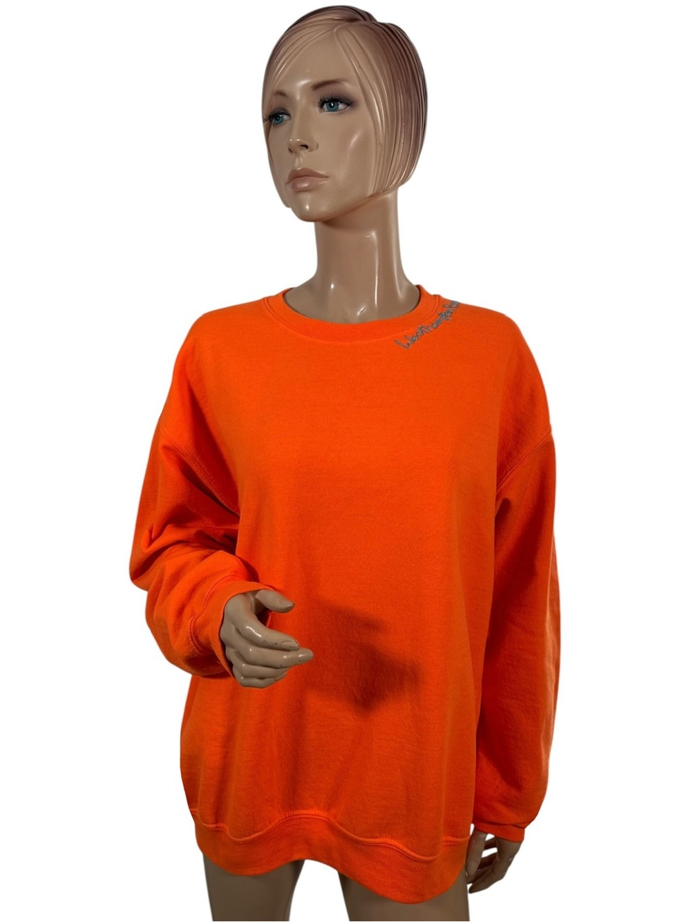 Park Barrett Westhampton Beach Embroidered Sweatshirt Orange Large